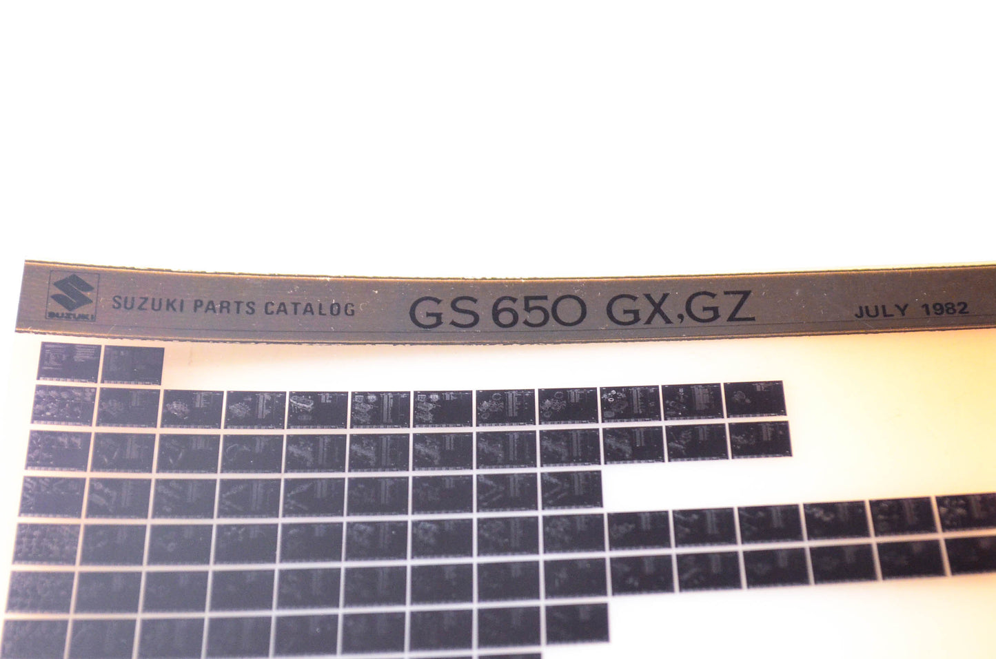 OEM Suzuki GS 650 GX,GZ 1982/July Parts Catalog Microfiche