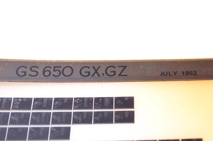 OEM Suzuki GS 650 GX,GZ 1982/July Parts Catalog Microfiche