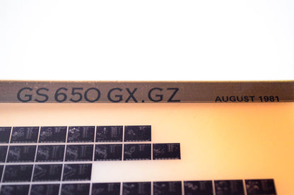 OEM Suzuki GS 650 GX, GZ 1981/August Parts Catalog Microfiche