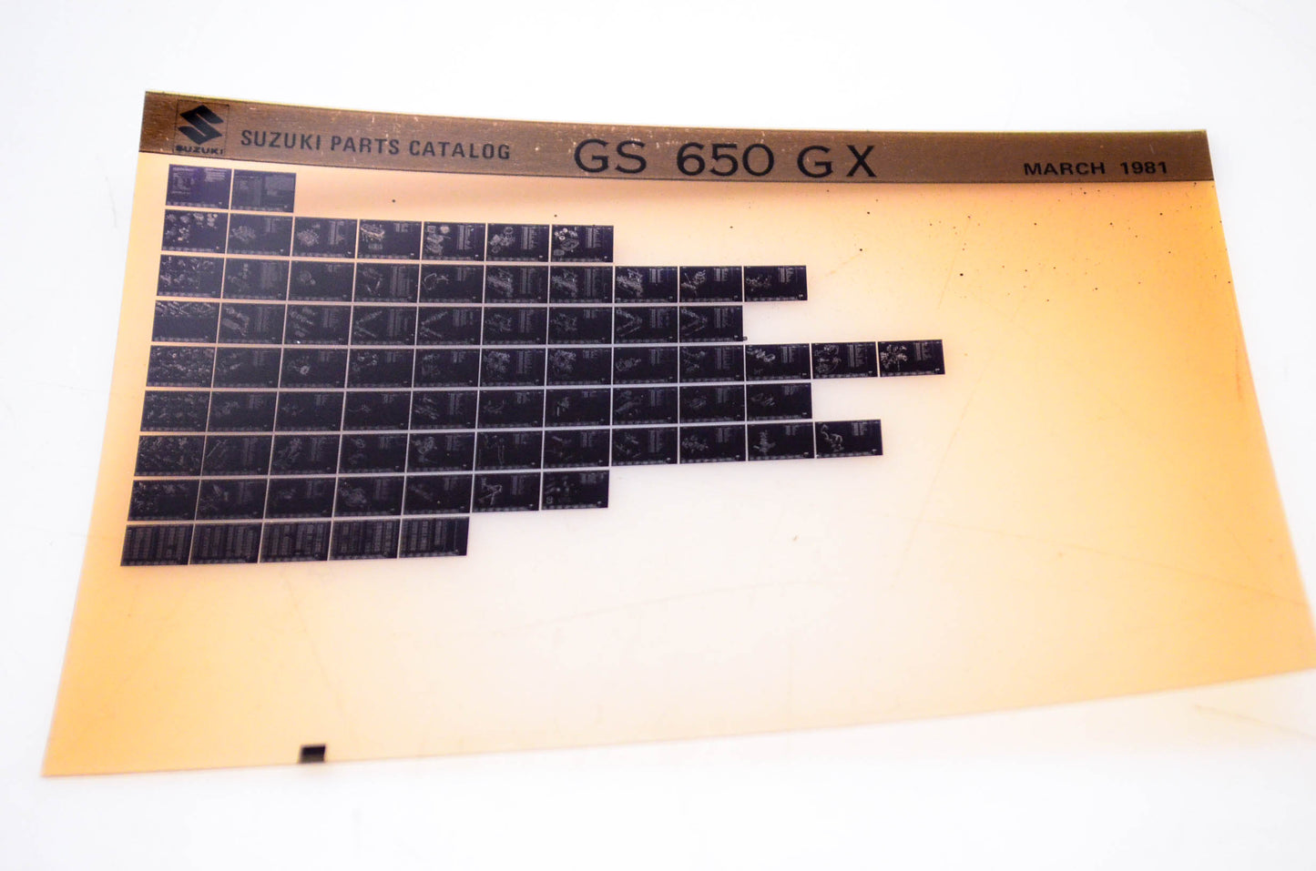 OEM Suzuki GS 650 G X 1981/March Parts Catalog Microfiche