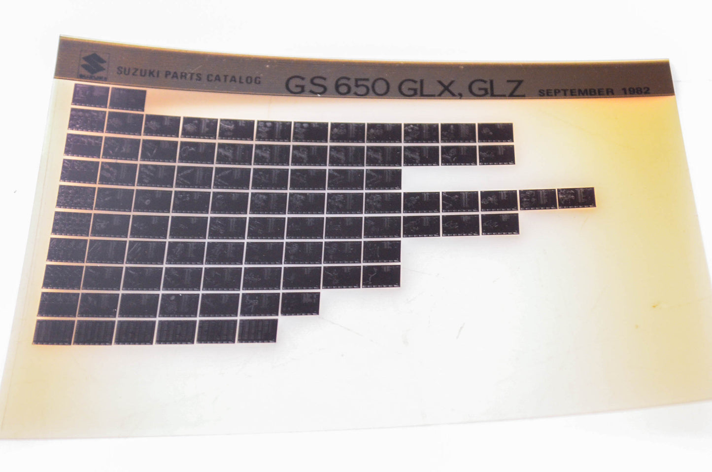 OEM Suzuki GS 650 GLX, GLZ 1982/September Parts Catalog Microfiche