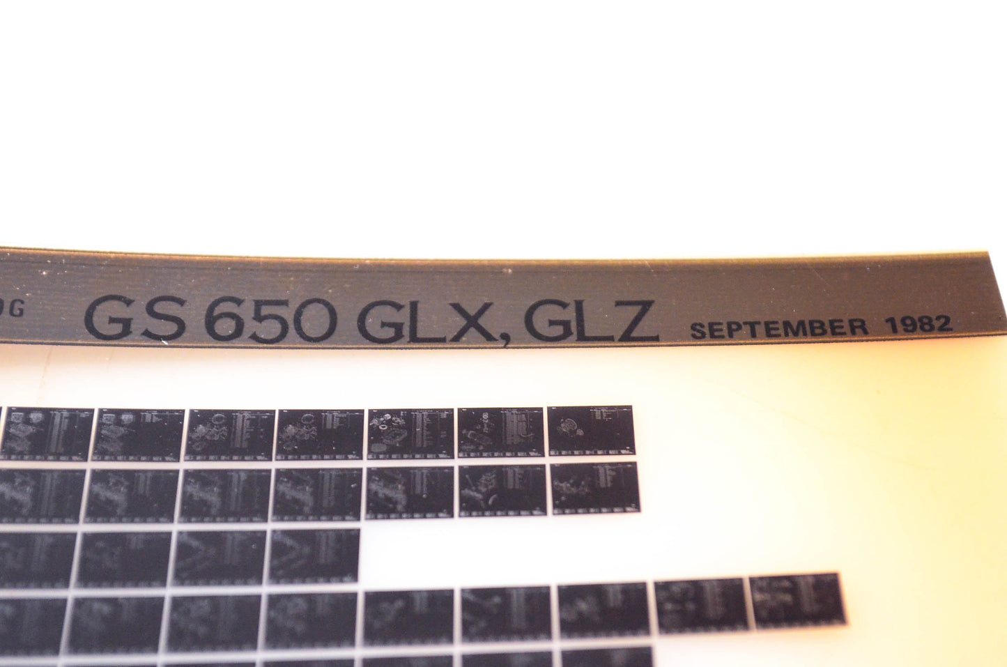 OEM Suzuki GS 650 GLX, GLZ 1982/September Parts Catalog Microfiche
