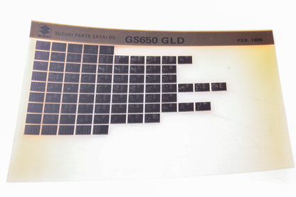 OEM Suzuki GS650 GLD 1986/February Parts Catalog Microfiche