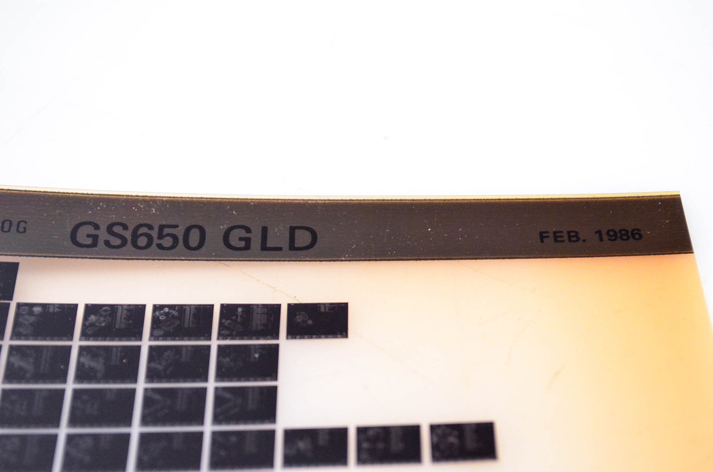 OEM Suzuki GS650 GLD 1986/February Parts Catalog Microfiche