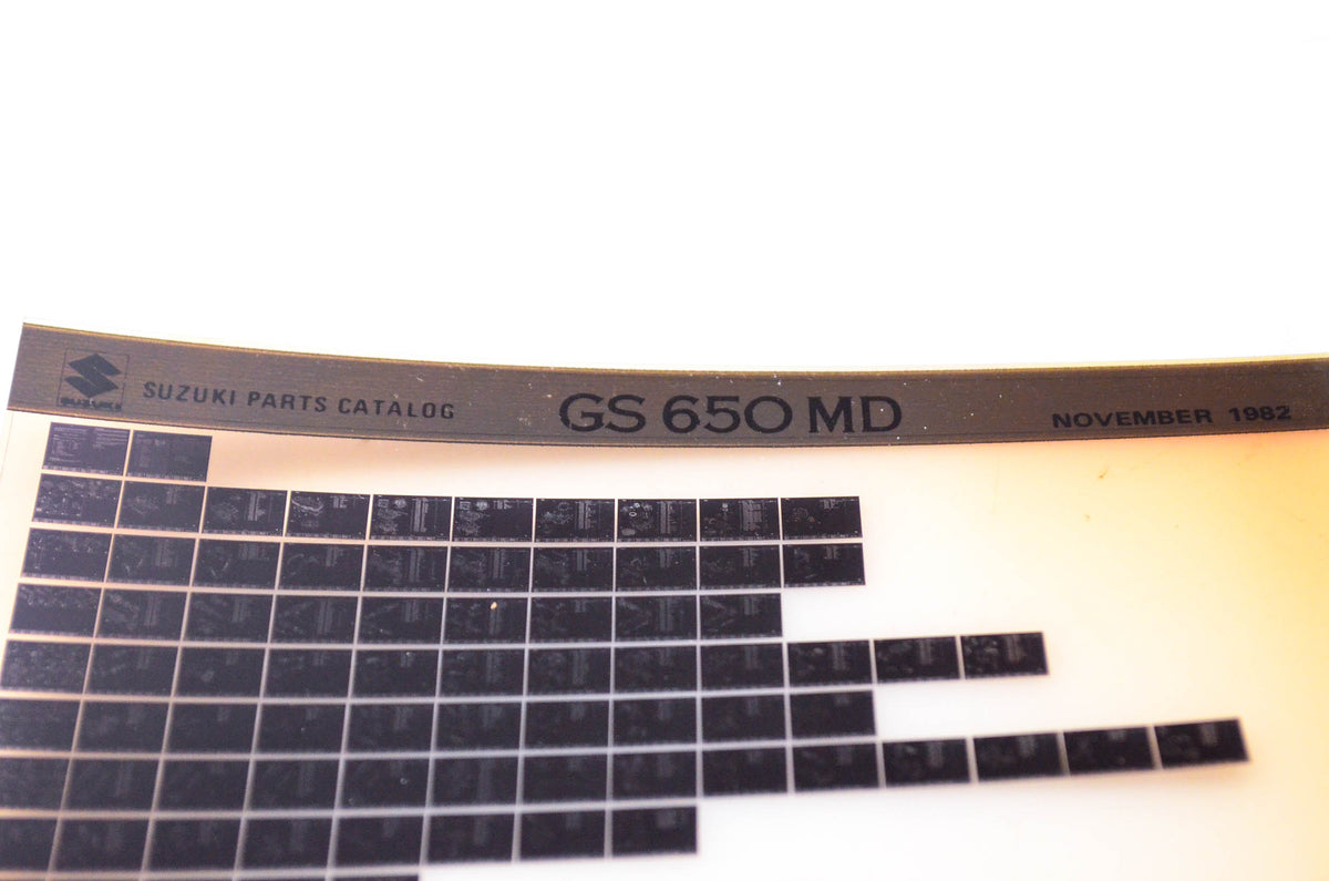 OEM Suzuki GS 650 MD 1982/November Parts Catalog Microfiche