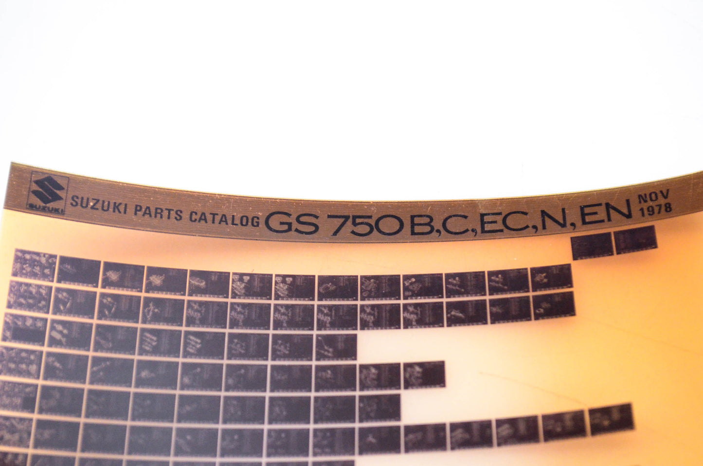 OEM Suzuki GS 750B,C,EC,N,EN 1978/November Parts Catalog Microfiche