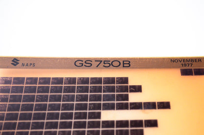OEM Suzuki GS 750B 1977/November Microfiche