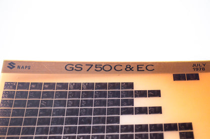OEM Suzuki GS750C&EC 1978/July Microfiche