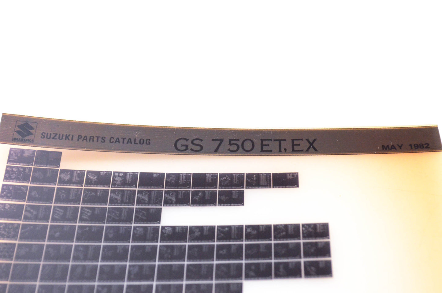 OEM Suzuki GS 750 ET, EX 1982/May Parts Catalog Microfiche