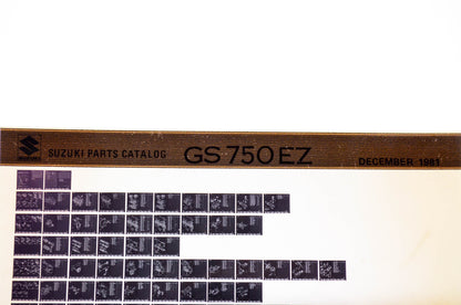 OEM Suzuki GS 750 EZ 1981/December Parts Catalog Microfiche
