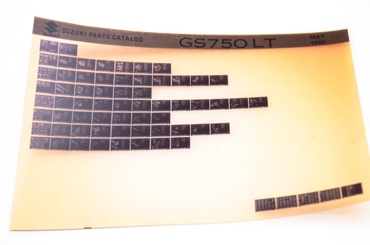 OEM Suzuki GS750 LT 1980/May Parts Catalog Microfiche