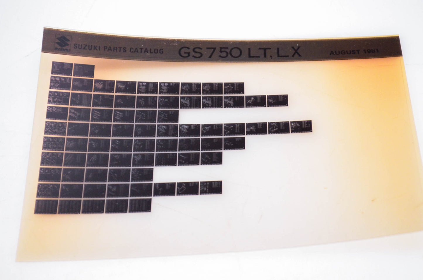 OEM Suzuki GS750 LT,LX 1981/August Parts Catalog Microfiche