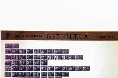 OEM Suzuki GS750 LT,LX 1981/August Parts Catalog Microfiche