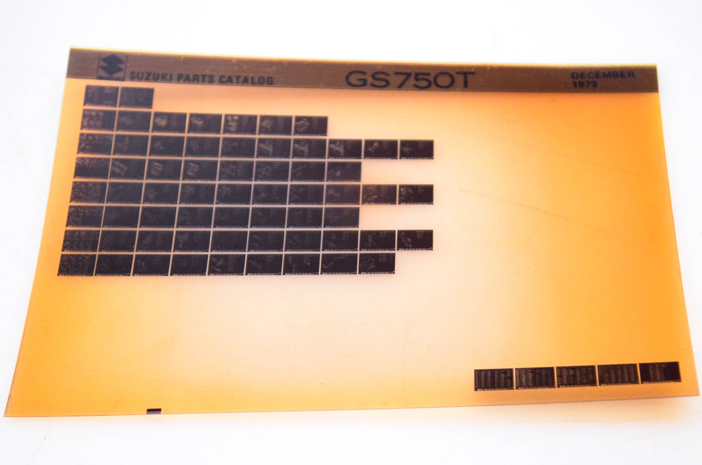 OEM Suzuki GS750T 1979/December Parts Catalog Microfiche