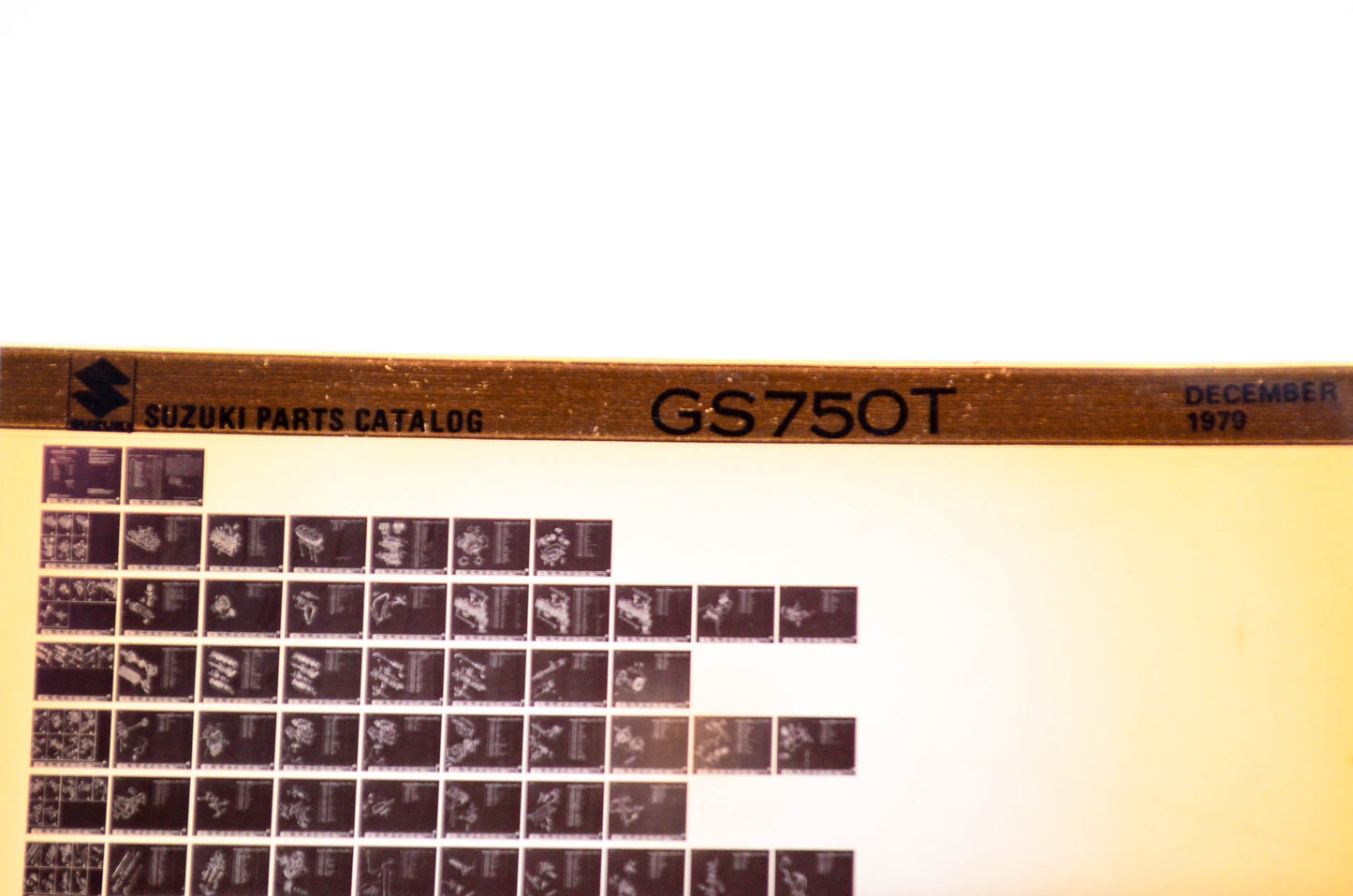 OEM Suzuki GS750T 1979/December Parts Catalog Microfiche