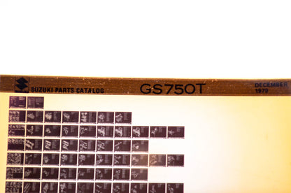 OEM Suzuki GS750T 1979/December Parts Catalog Microfiche