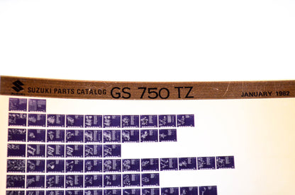 OEM Suzuki GS 750 TZ 1982/January Parts Catalog Microfiche
