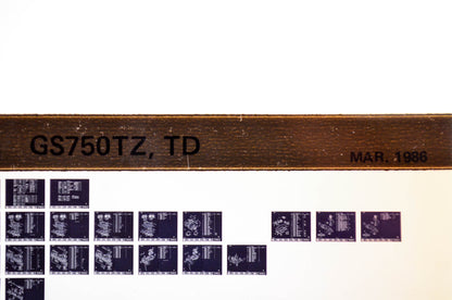 OEM Suzuki GS750TZ, TD 1986/March Parts Catalog Microfiche