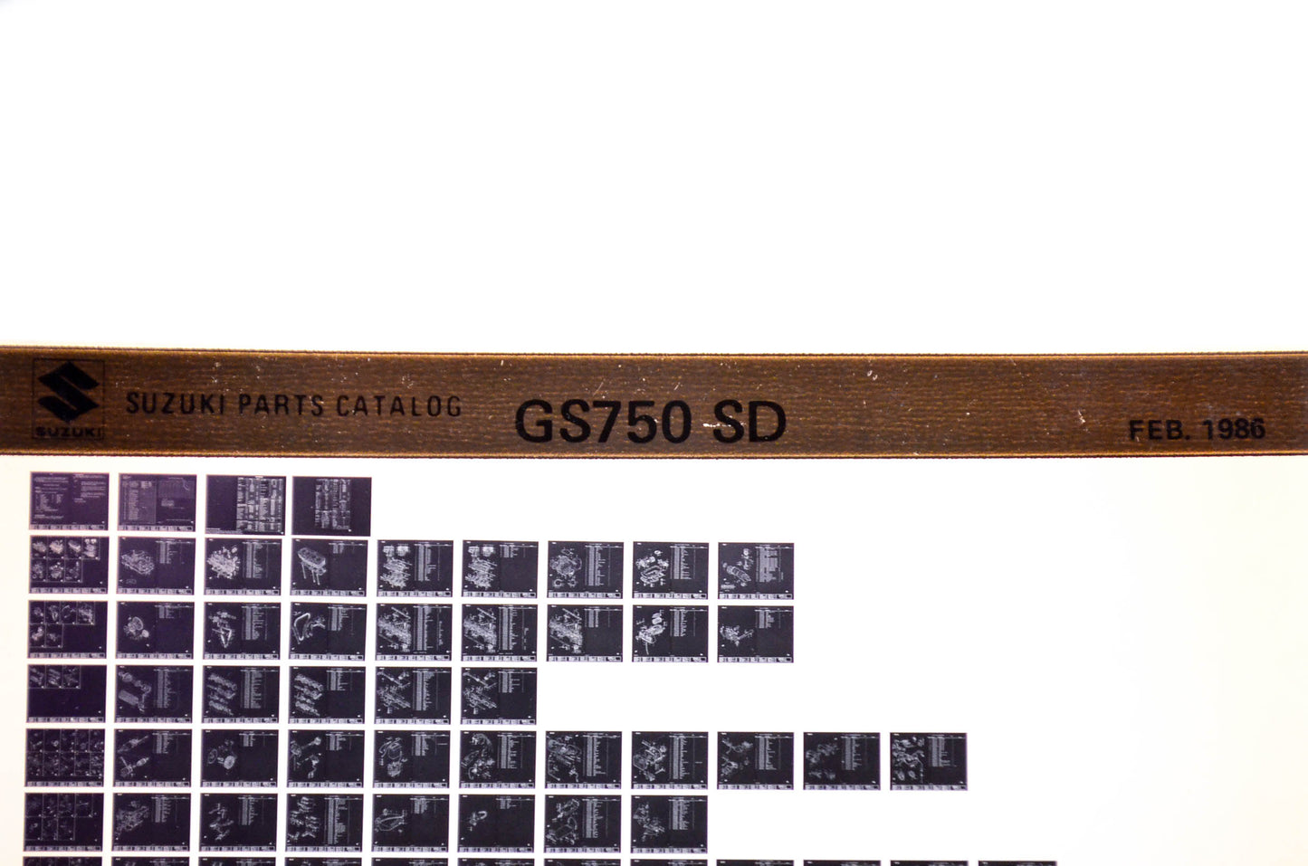 OEM Suzuki GS750 SD 1986/February Parts Catalog Microfiche
