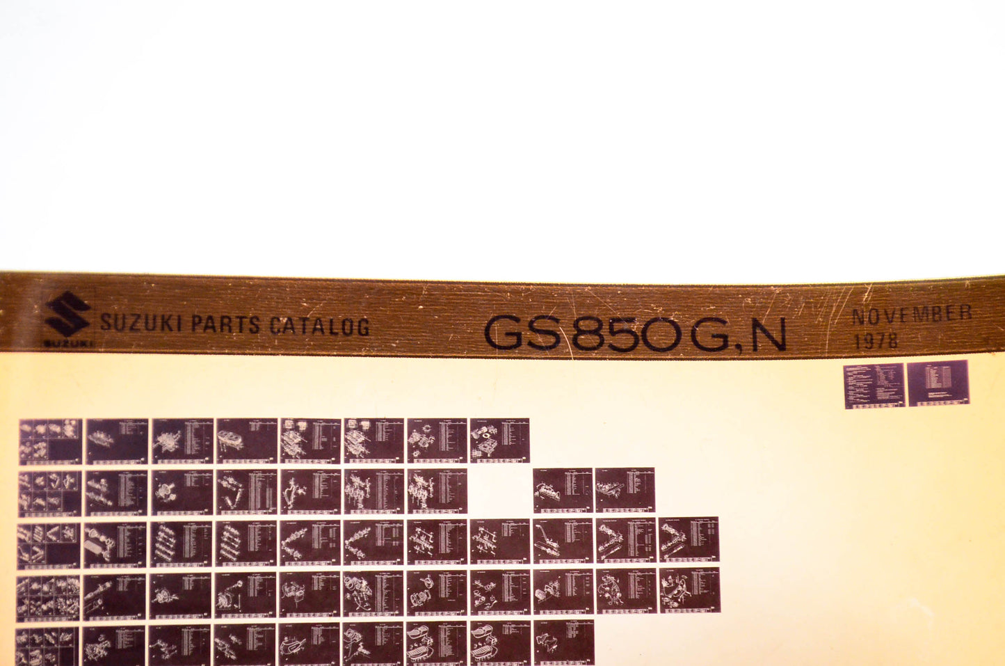 OEM Suzuki GS850G,N 1978/November Parts Catalog Microfiche