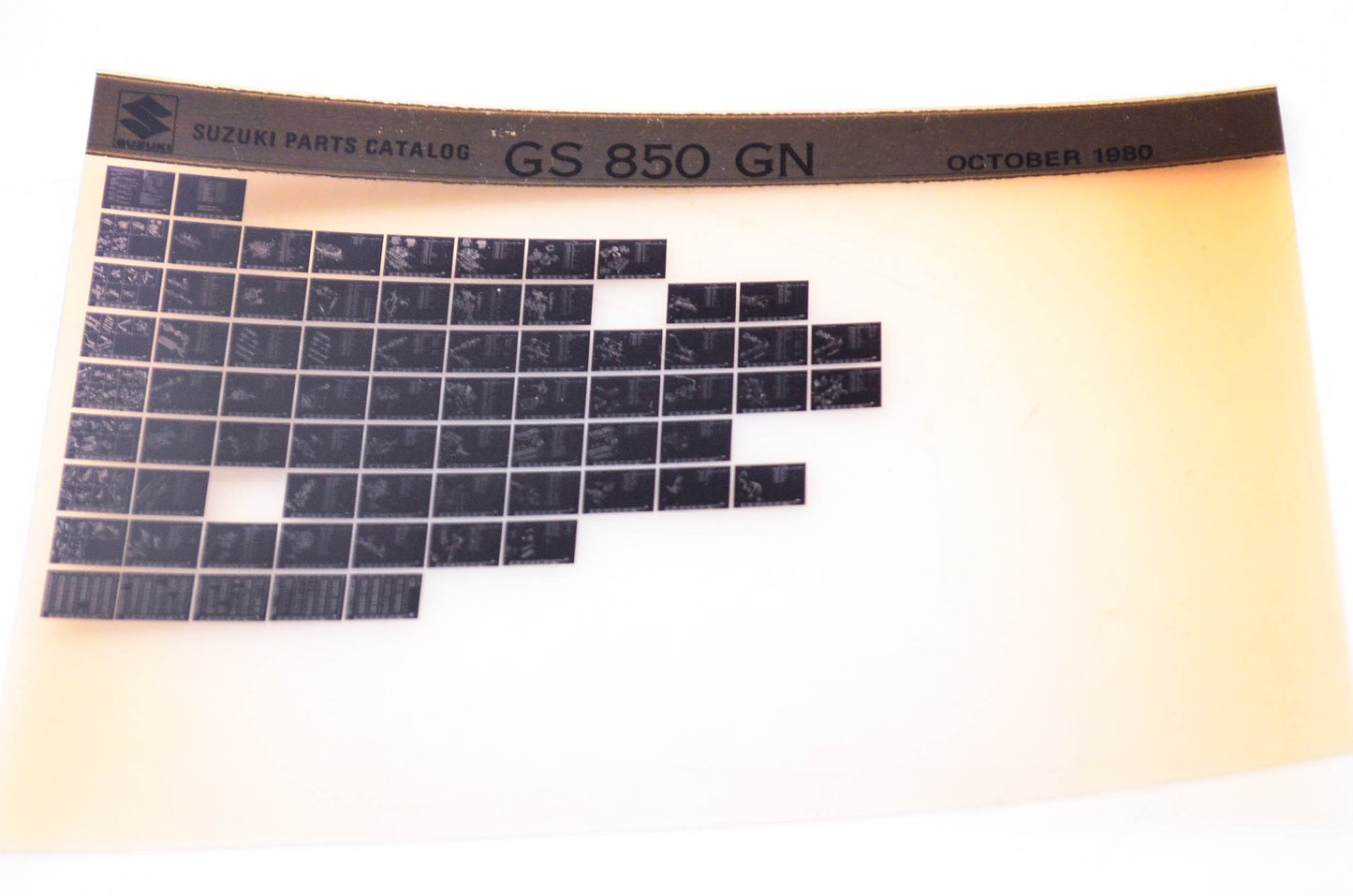 OEM Suzuki GS 850 GN 1980/October Parts Catalog Microfiche