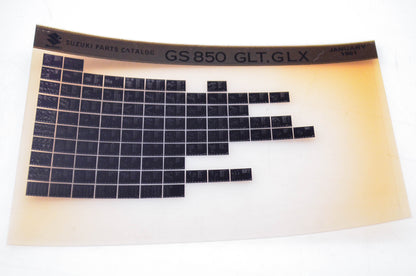 OEM Suzuki GS 850 GLT, GLX 1981/January Parts Catalog Microfiche