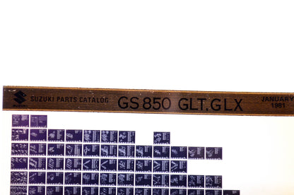 OEM Suzuki GS 850 GLT, GLX 1981/January Parts Catalog Microfiche