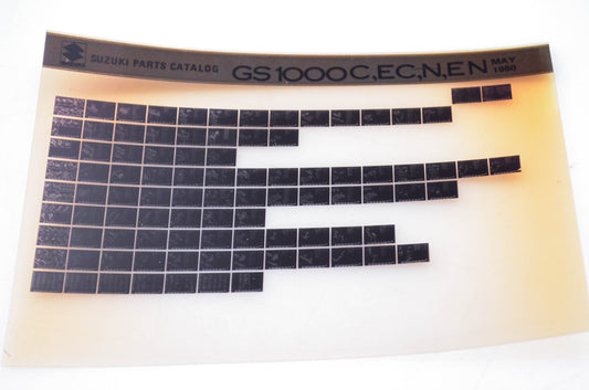 OEM Suzuki GS1000C,EC,N,EN 1980/May Parts Catalog Microfiche