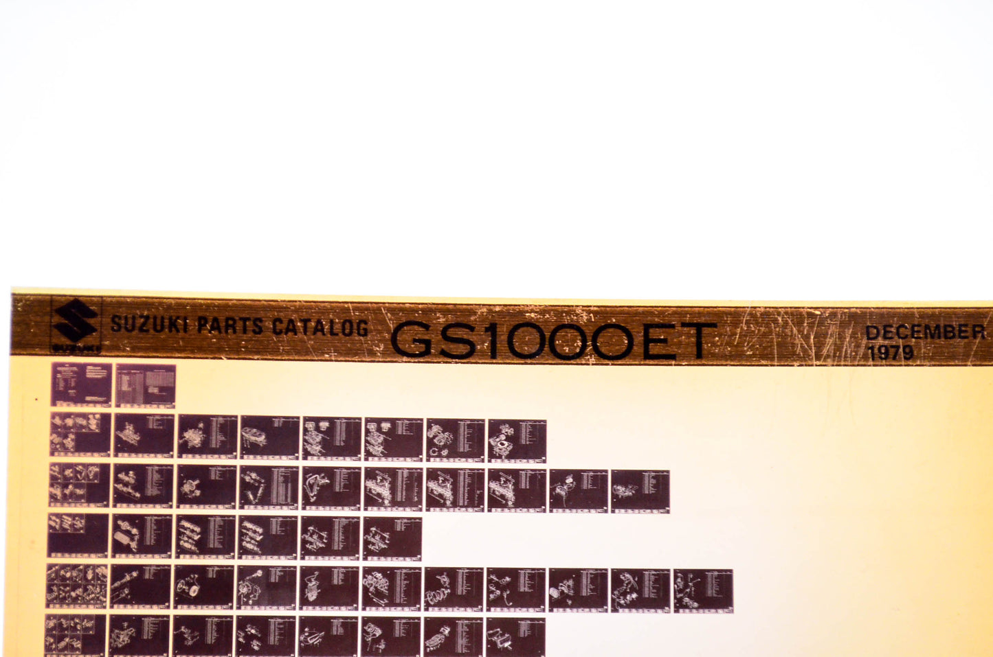 OEM Suzuki GS1000ET 1979/December Parts Catalog Microfiche