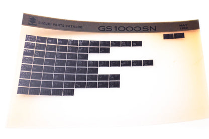 OEM Suzuki GS 1000SN 1980/May Parts Catalog Microfiche