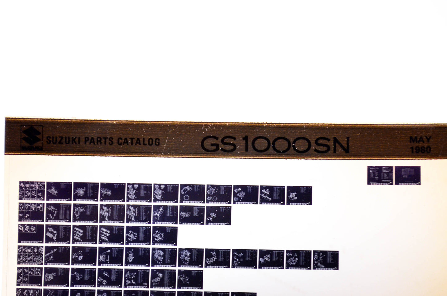 OEM Suzuki GS 1000SN 1980/May Parts Catalog Microfiche