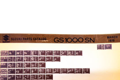 OEM Suzuki GS 1000 SN 1979/March Parts Catalog Microfiche