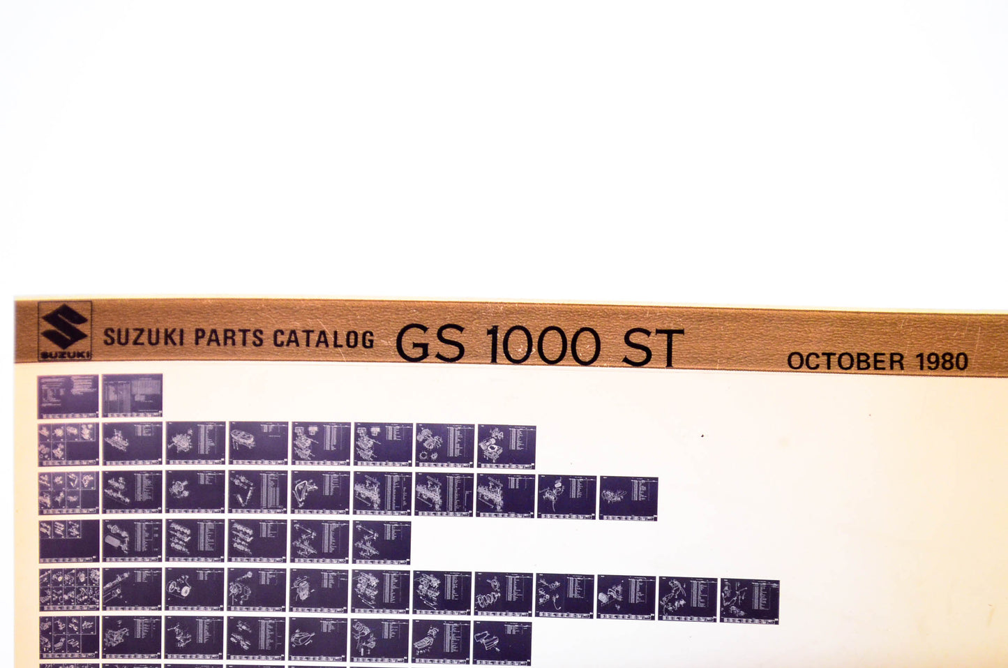 OEM Suzuki GS 1000 ST 1980/October Parts Catalog Microfiche
