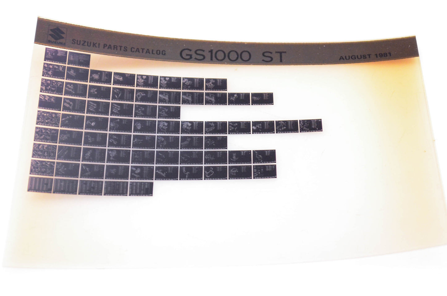 OEM Suzuki GS1000 ST 1981/August Parts Catalog Microfiche