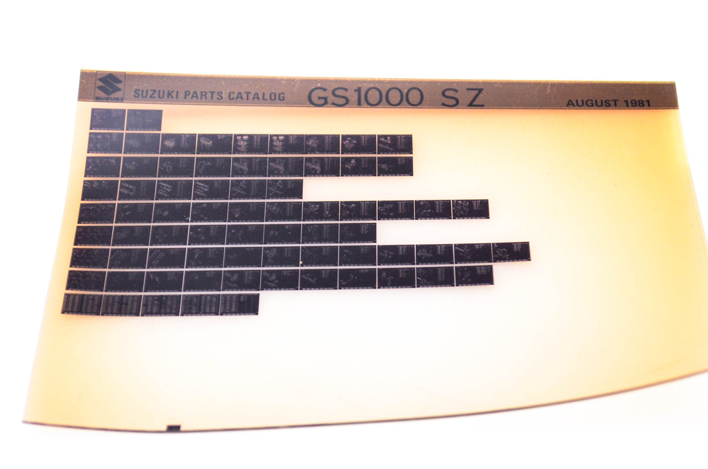 OEM Suzuki GS1000 S Z 1981/August Parts Catalog Microfiche