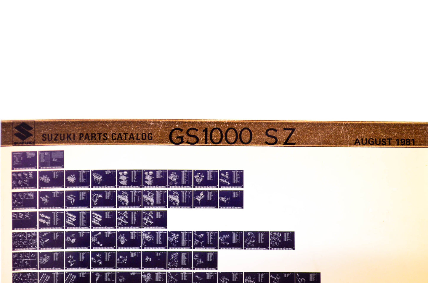 OEM Suzuki GS1000 S Z 1981/August Parts Catalog Microfiche