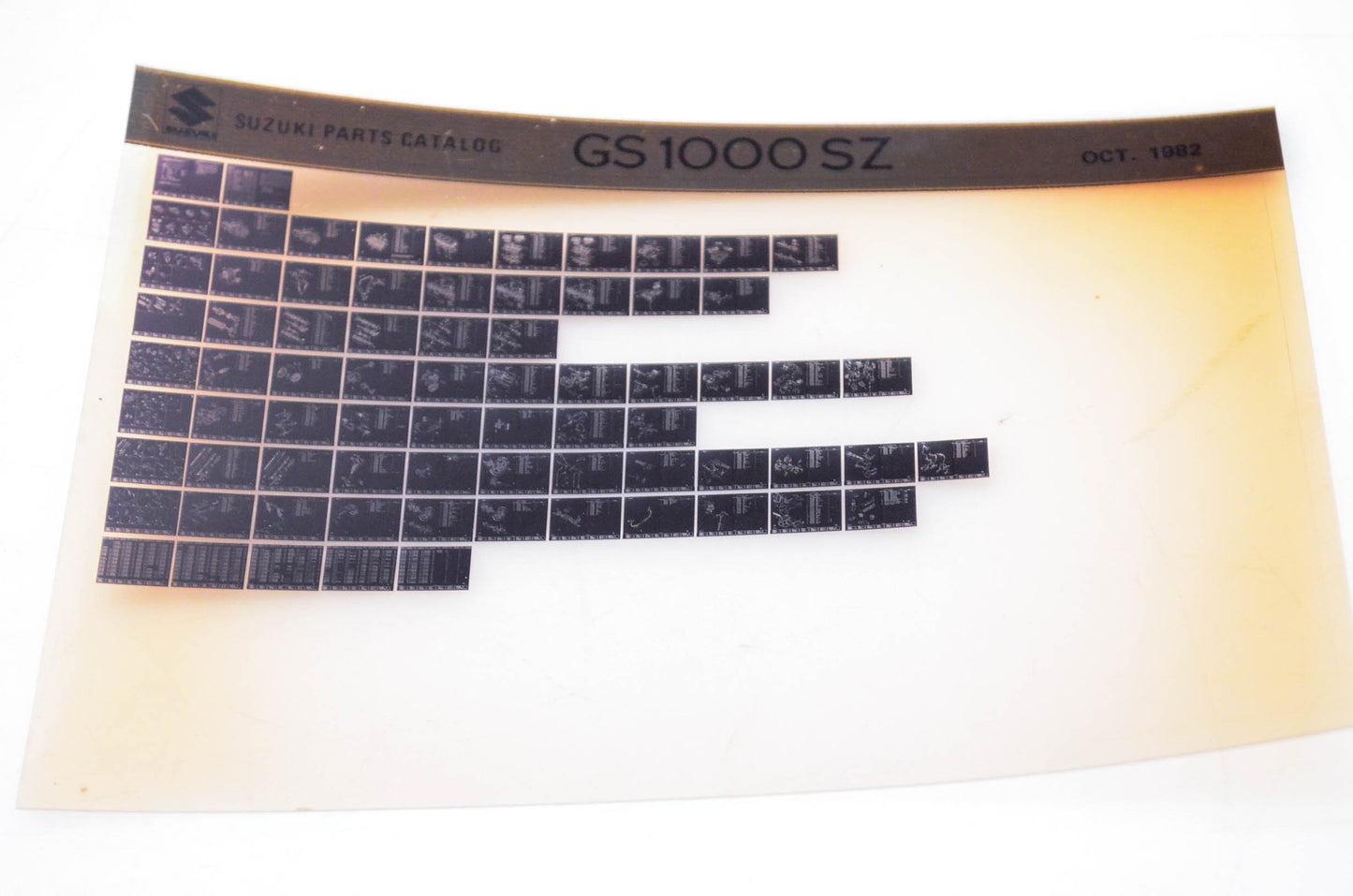 OEM Suzuki GS 1000 SZ 1982/October Parts Catalog Microfiche