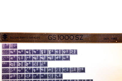 OEM Suzuki GS 1000 SZ 1982/October Parts Catalog Microfiche