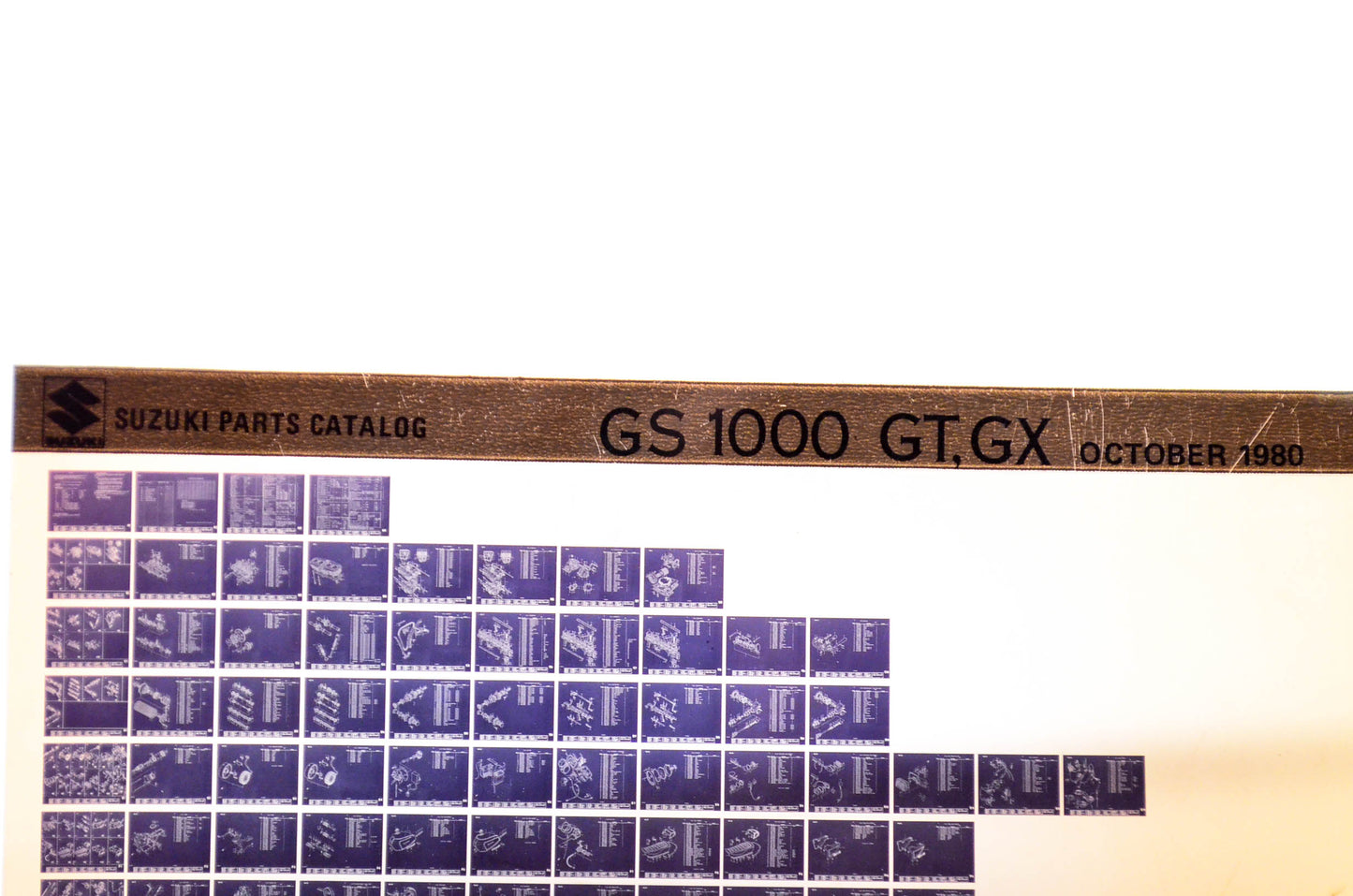 OEM Suzuki GS 1000 GT,GX 1980/October Parts Catalog Microfiche