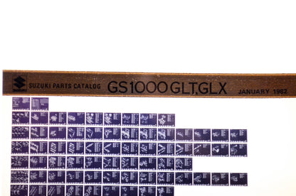 OEM Suzuki GS1000GLT,GLX 1982/January Parts Catalog Microfiche