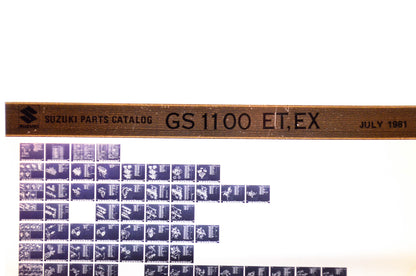 OEM Suzuki GS 1100 ET,EX 1981/July Parts Catalog Microfiche