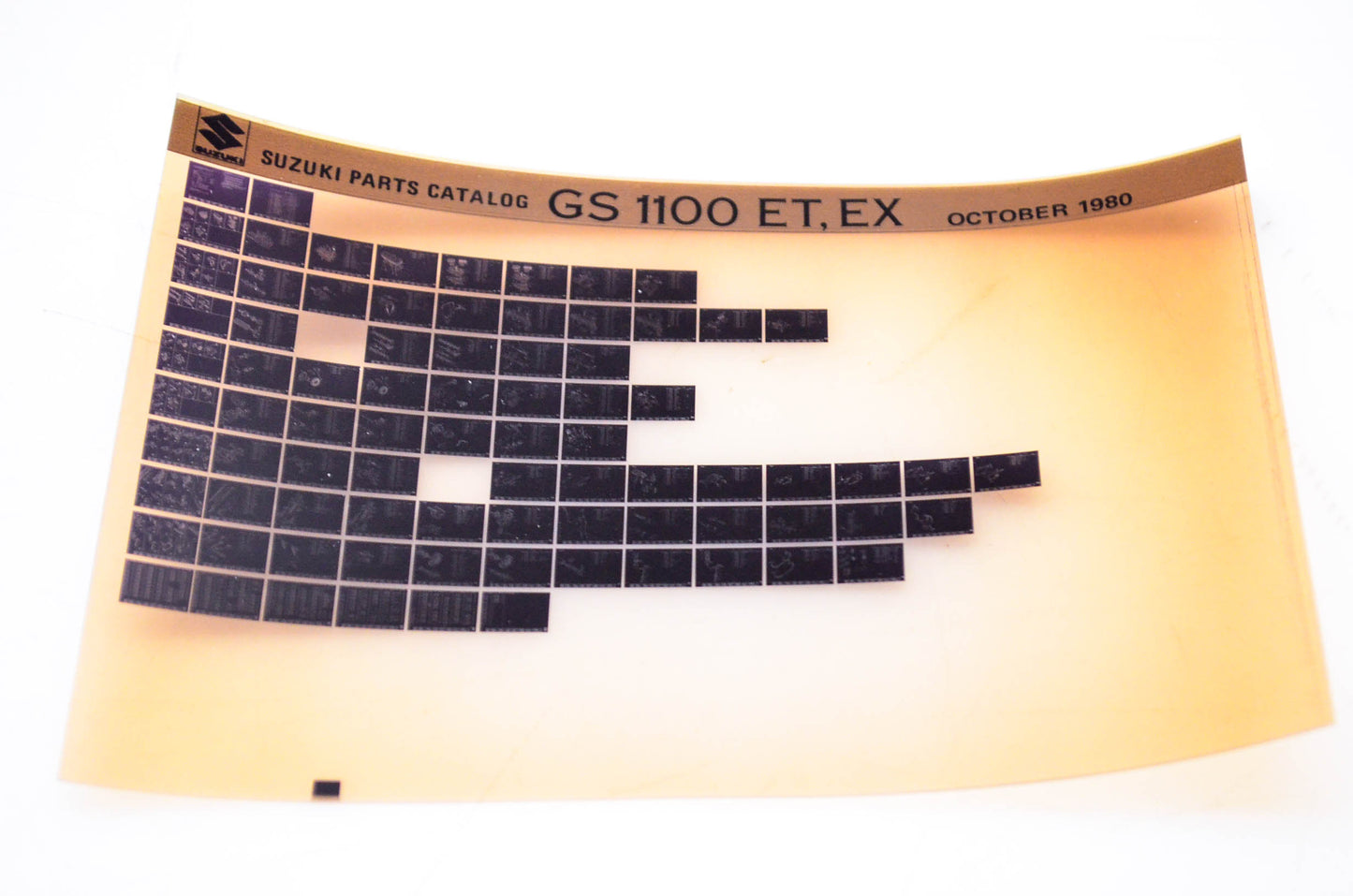 OEM Suzuki GS 1100 ET, EX 1980/October Parts Catalog Microfiche