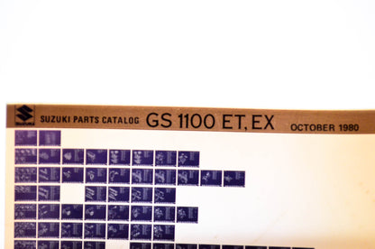 OEM Suzuki GS 1100 ET, EX 1980/October Parts Catalog Microfiche
