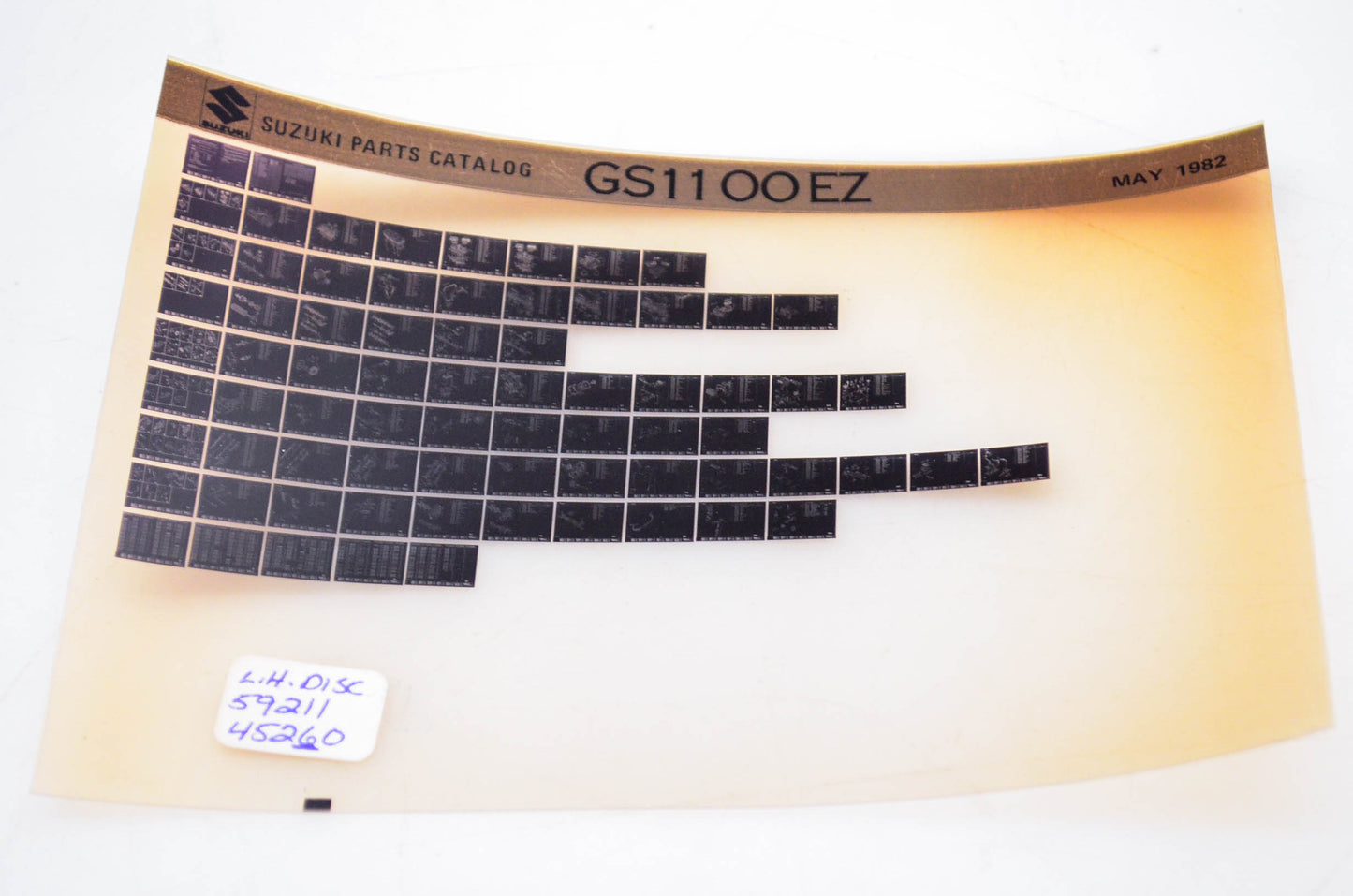 OEM Suzuki GS11 00 EZ 1982/May Parts Catalog Microfiche