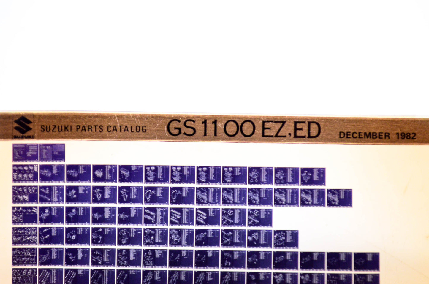 OEM Suzuki GS 11 00 EZ,ED 1982/December Parts Catalog Microfiche