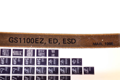 OEM Suzuki GS1100EZ, ED, ESD 1986/March Parts Catalog Microfiche