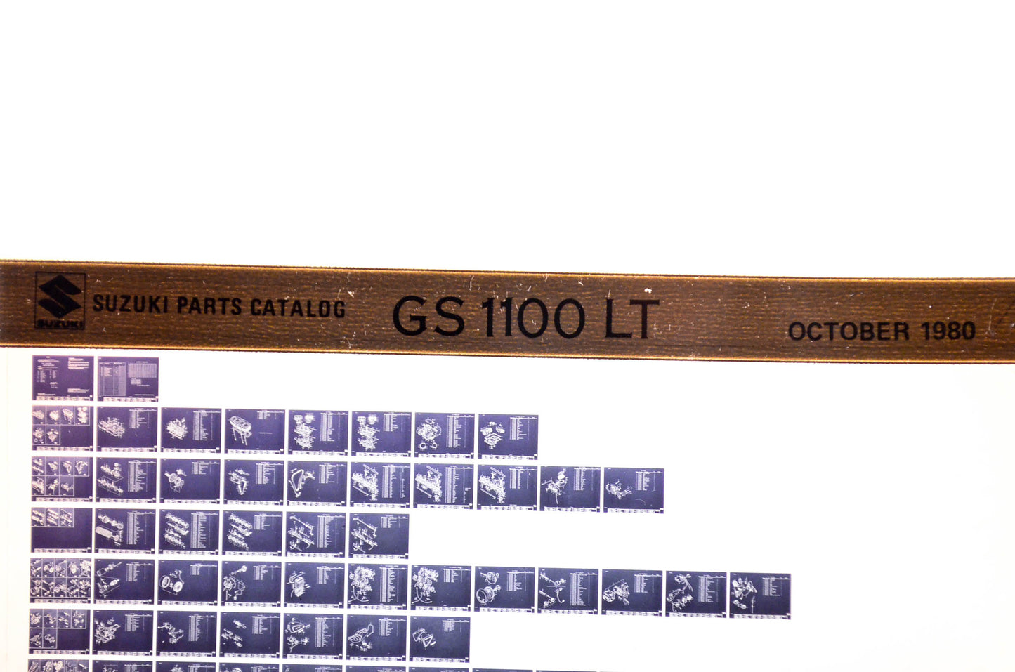 OEM Suzuki GS 1100 LT 1980/October Parts Catalog Microfiche