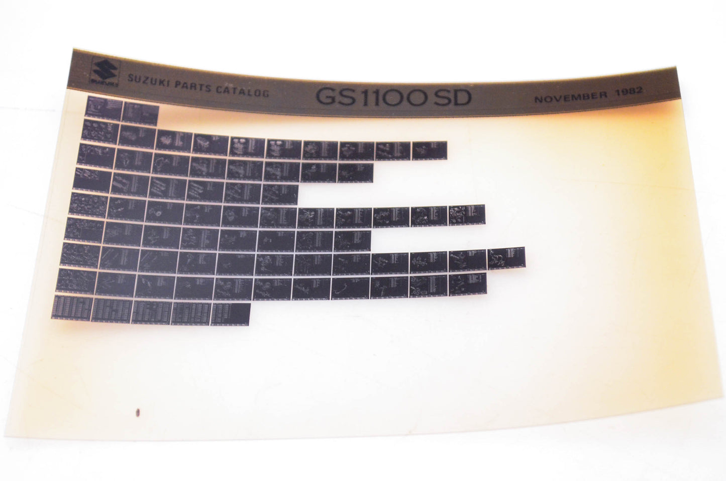OEM Suzuki GS1100SD 1982/November Parts Catalog Microfiche