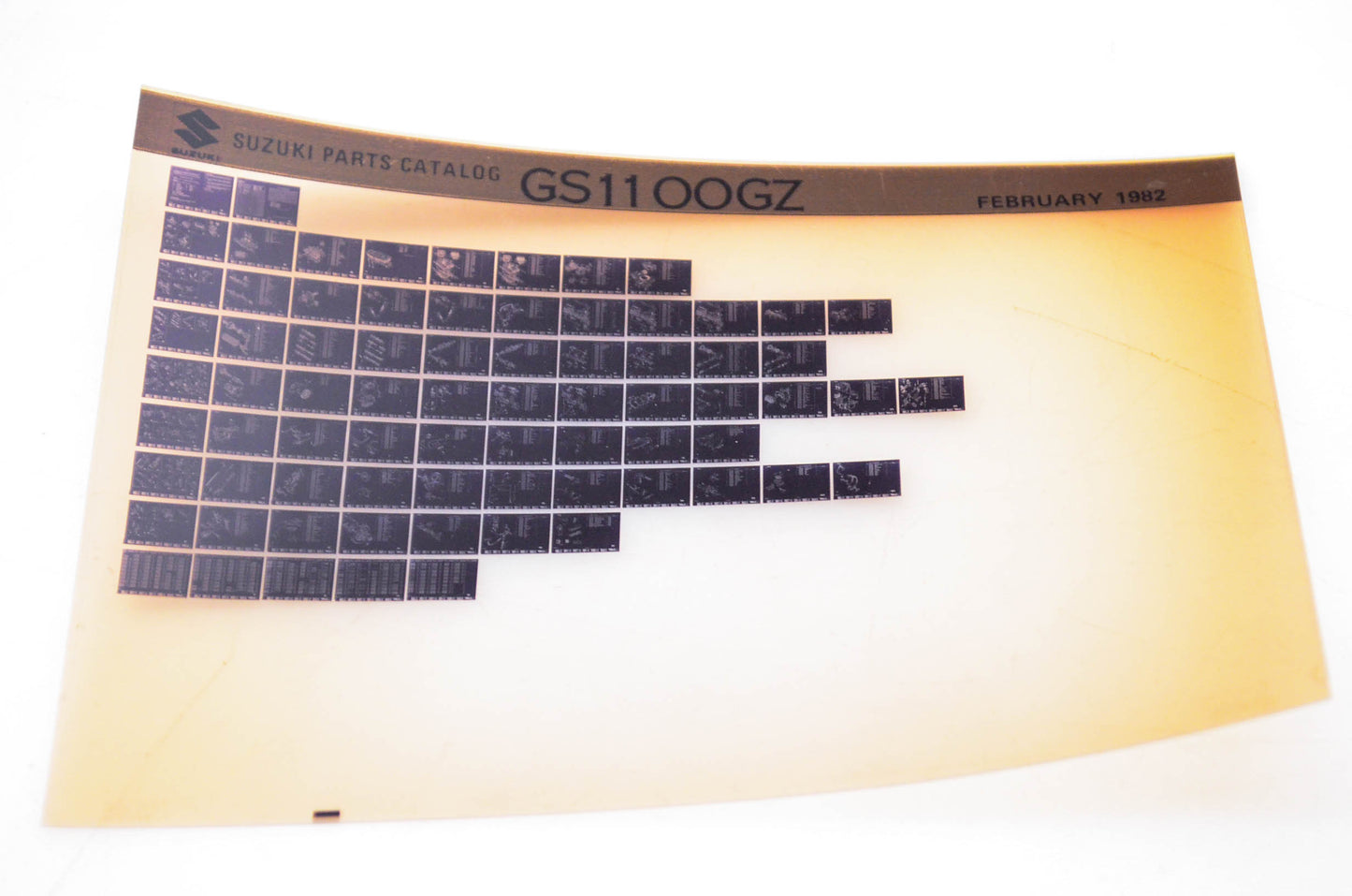 OEM Suzuki GS11 00GZ 1982/February Parts Catalog Microfiche