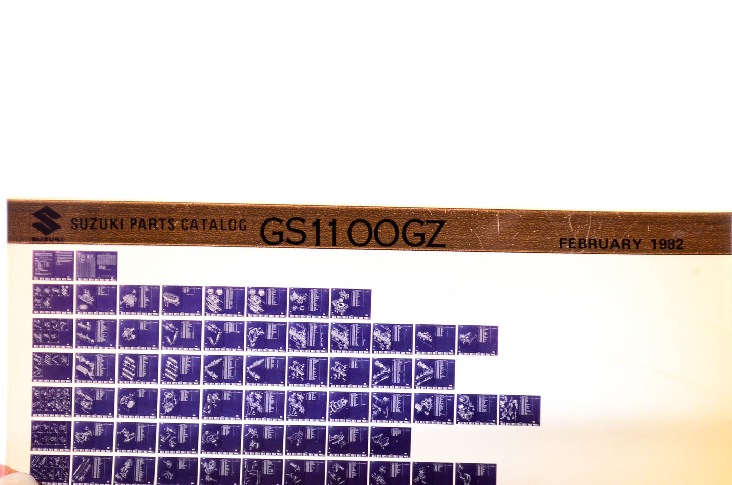 OEM Suzuki GS11 00GZ 1982/February Parts Catalog Microfiche